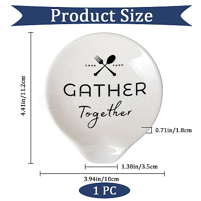 Ceramic Spoon Holders AJEW-WH0083-38D-1