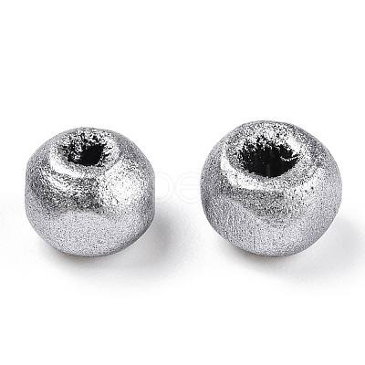 Spray Painted Wood Beads WOOD-Q030-83S-1