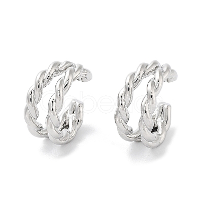 Rack Plating Brass Cuff Ring EJEW-C081-16P-1