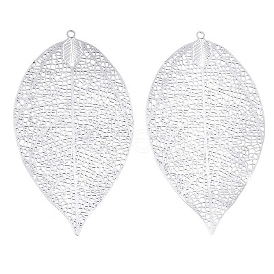 Tarnish Resistant 304 Stainless Steel Filigree Big Pendants STAS-S108-38P-1