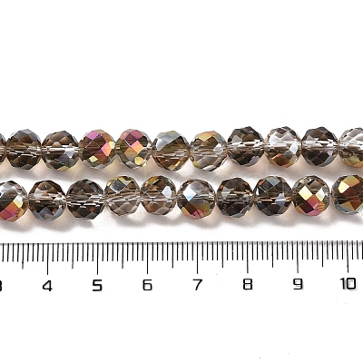 Half Golden Plated Electroplate Beads Strands EGLA-H104-08A-HP02-1