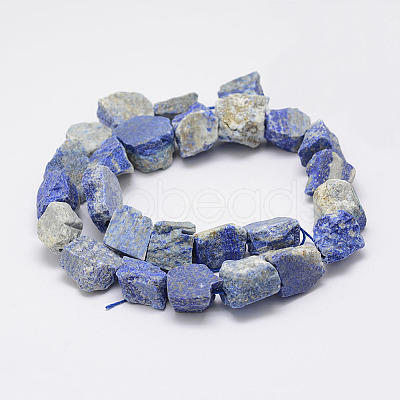 Raw Rough Natural Lapis Lazuli Beads Strands LS-G-E343-13-1