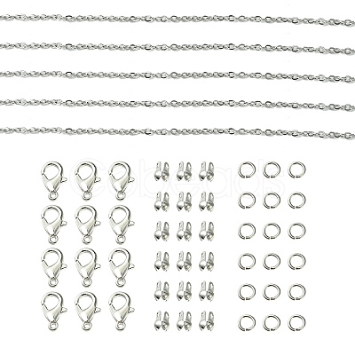 DIY Brass Chain Extender/End Chains Making Kits DIY-FS0005-61P-1
