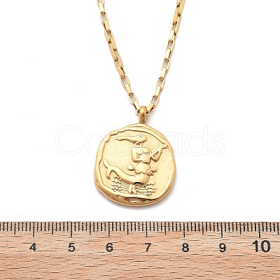 304 Stainless Steel Constellation Pendant Necklaces NJEW-K392-01G-06-1