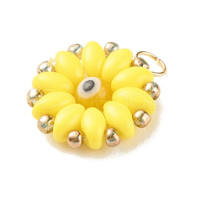 Glass & Lampwork Beaded Pendants PALLOY-JF01368-1