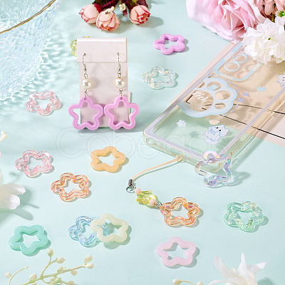 90Pcs 15 Colors Imitation Jelly Acrylic Pendants MACR-TA0002-49-1