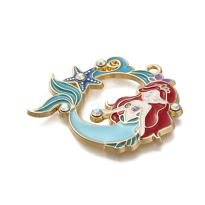 Alloy Enamel Pendants ENAM-S021-01G-B-1