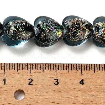 Handmade Dichroic Foil Glass Beads Strands DICH-U001-03E-1
