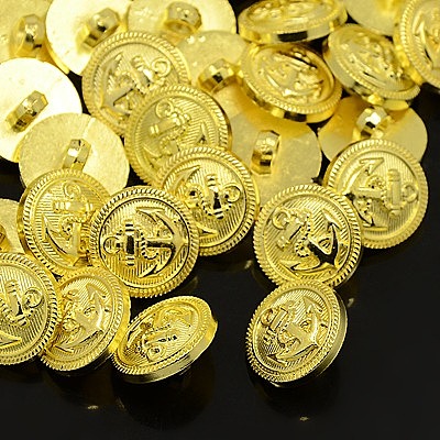 1-Hole Plating Acrylic Shank Buttons BUTT-D002-02-1