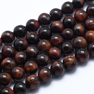 Natural Tiger Eye Bead Strands G-P370-03-6mm-1