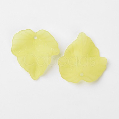 Autumn Theme Transparent Frosted Acrylic Pendants X-PAF002Y-17-1
