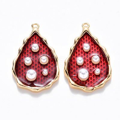 Brass Enamel Pendants KK-T049-053G-03-NF-1