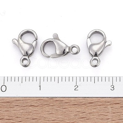 Tarnish Resistant 304 Stainless Steel Lobster Claw Clasps X-STAS-AB12-1