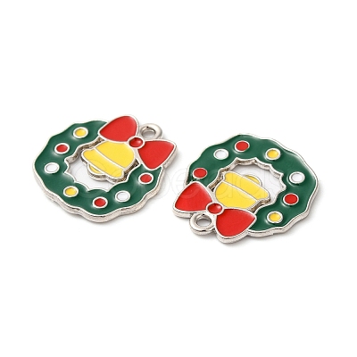Christmas Alloy Enamel Pendants ENAM-D050-13G-01P-1