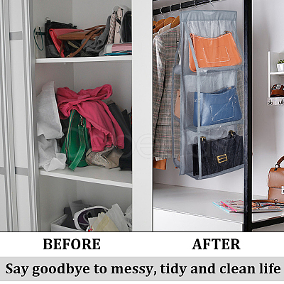 Hanging Non-woven Storage Bags for Handbag Purse AJEW-WH0009-07B-1