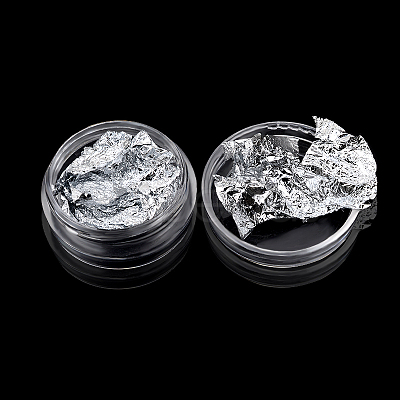 Silver Foil Chip Nail Art Glitter Decoration MRMJ-F003-05S-1