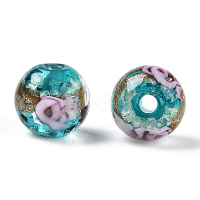 Luminous Handmade Gold Sand Lampwork Beads LAMP-T021-03E-1