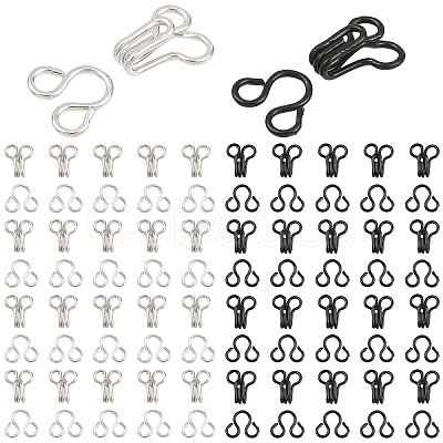 400Pcs 2 Colors Brass Interlocking Clasps KK-YW0004-28-1