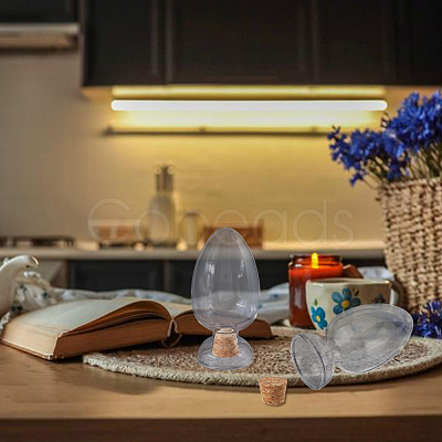 Glass Bell Jars with Cork AJEW-WH0609-726-1