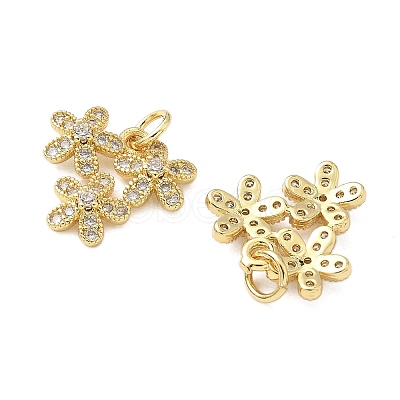 Brass Micro Pave Cubic Zirconia Pendants KK-Z120-13G-1