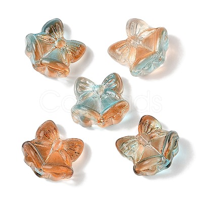Transparent Spray Paint Glass Beads X-GLAA-Z011-06F-1