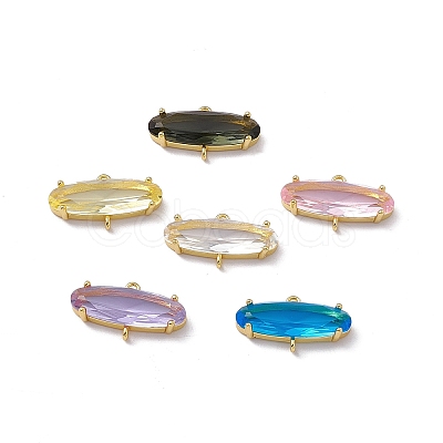 Rack Plating Brass Connector Charms KK-M231-15G-1