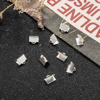 Iron Ribbon Crimp Ends E004Y-S-01-1