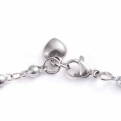 Non-Tarnish 304 Stainless Steel Link Chain Anklets AJEW-G026-03P-1