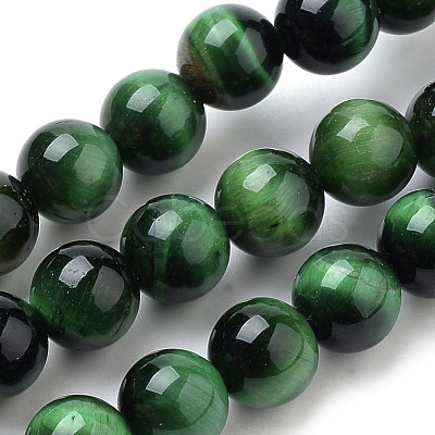 Natural Tiger Eye Beads Strands G-S259-03C-8mm-1