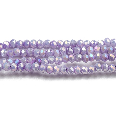 Opaque Baking Paint Glass Beads Strands DGLA-F002-03E-1