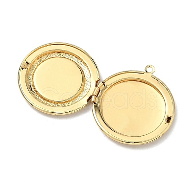 Brass Locket Pendants KK-P342-01C-G-1
