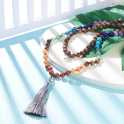 Buddhist Necklace NJEW-JN03848-1
