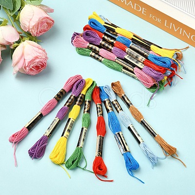 6Bundles Polyester Embroidery Floss OCOR-YW0001-25B-1