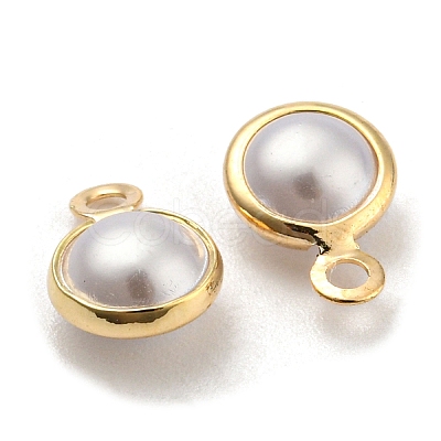 ABS Plastic Imitation Pearl Charms FIND-C039-02B-1