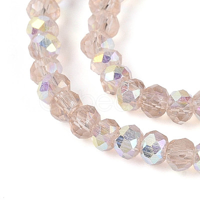AB Color Plated Transparent Glass Rondelle Beads Strands EGLA-T029-2mm-10F-1
