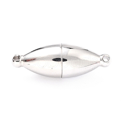Tarnish Resistant 304 Stainless Steel Magnetic Clasps with Loops STAS-M290-06A-P-1