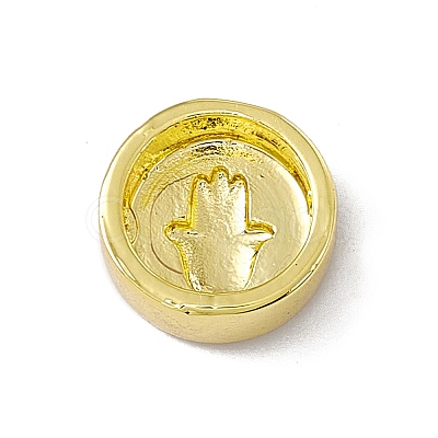 Real 18K Gold Plated Brass Enamel Beads LS-KK-F814-05G-04-1