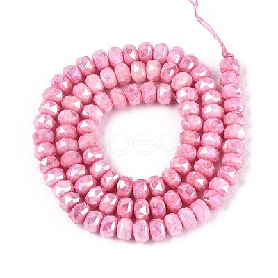 Anti-Tarnish Electroplate Glass Beads Strands GLAA-T025-6mm-11E-1