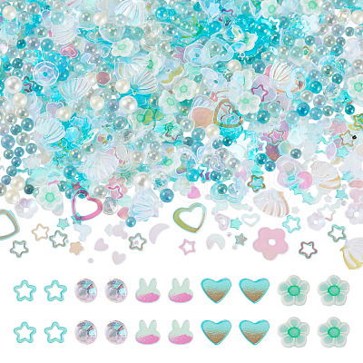 Handmade Polymer Clay Cabochons CLAY-TADJ0001-01G-1