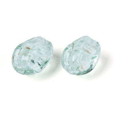 Handmade Lampwork & Glitter Powder Beads Strands LAMP-T023-29E-1