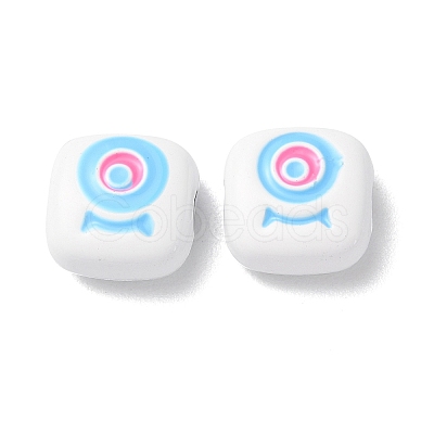 Spray Painted Alloy Enamel Beads PALLOY-M215-15K-1