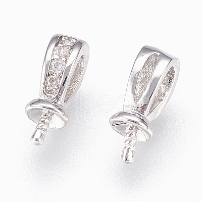 Brass Cup Pearl Peg Bails Pin Pendants LS-KK-P150-17P-1
