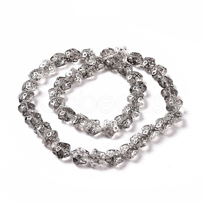 Transparent Electroplate Glass Beads Strands GLAA-C025-01A-1