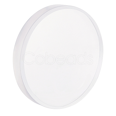 Flat Round Transparent Acrylic Display Base DJEW-WH0034-50D-1