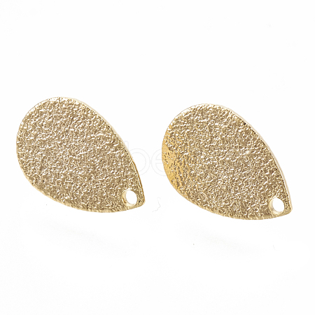 Brass Stud Earring Findings KK-N186-62G-1