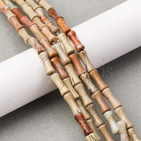 Natural Aqua Terra Jasper Beads Strands G-L624-G03-12x5mm-1