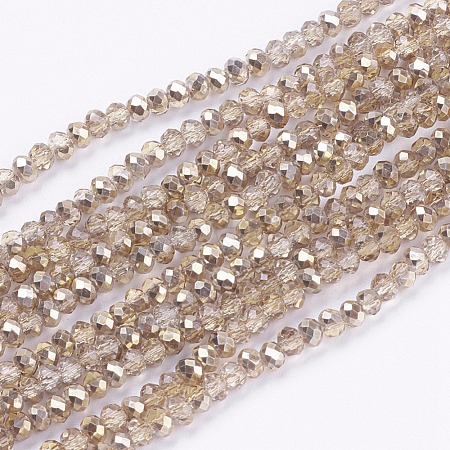 Transparent Painted Glass Beads Strands GLAA-F078-D01-1
