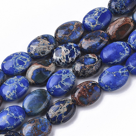 Natural Imperial Jasper Beads Strands G-S355-88C-01-1