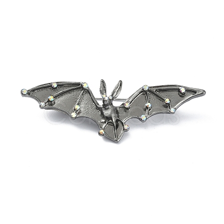 Alloy Glass Rhinestone Brooches JEWB-R017-11-1