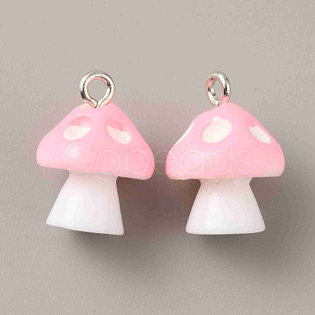 Opaque Resin Pendants RESI-WH0035-13F-1